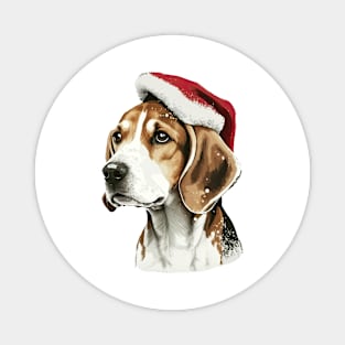 Christmas Beagle Magnet